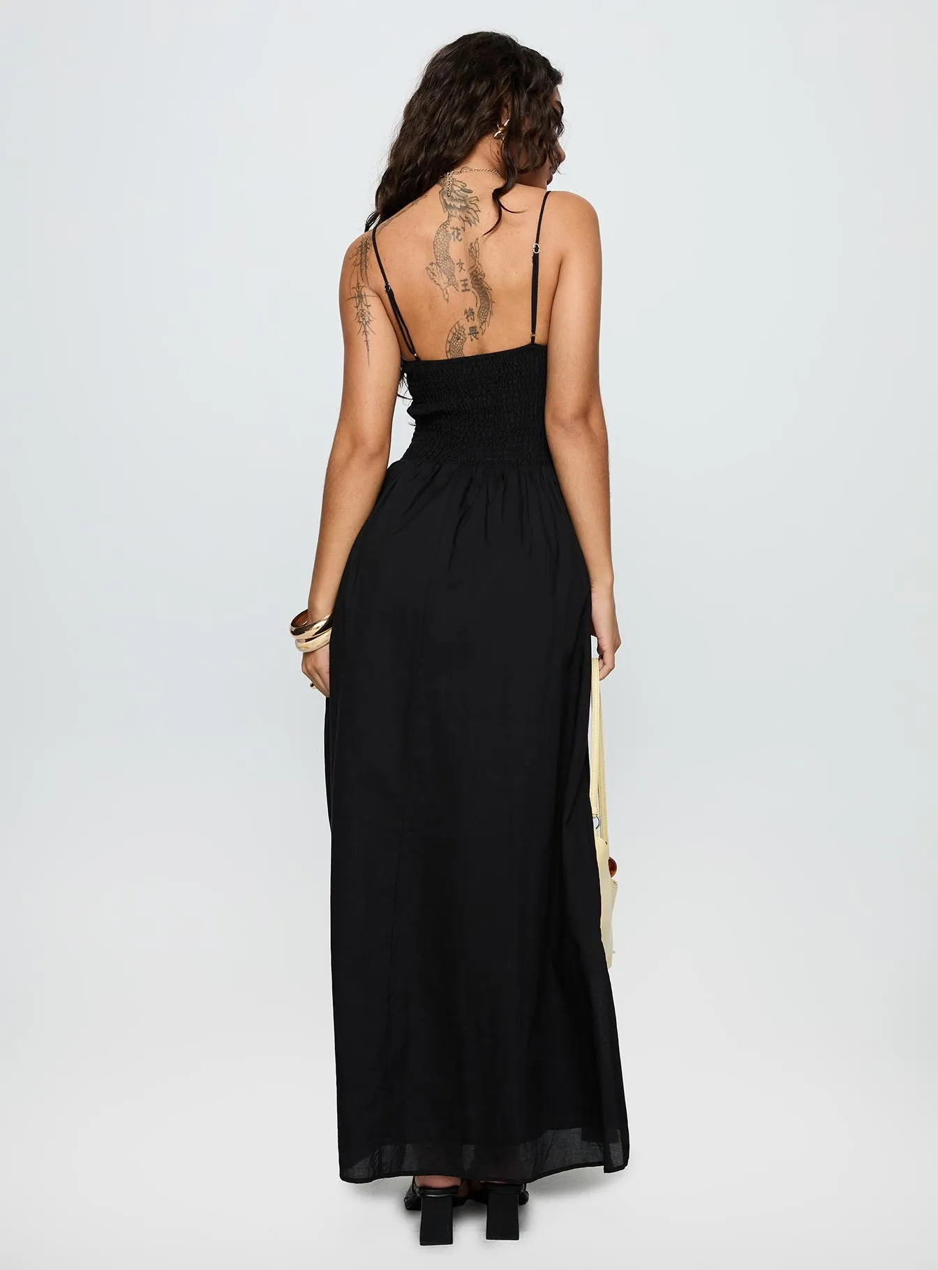 Carys Maxi Dress Black sold by Princess Polly product image thumbnail 4
