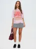 Led Zeppelin Oversized Vintage Graphic Top Pink sold by Princess Polly