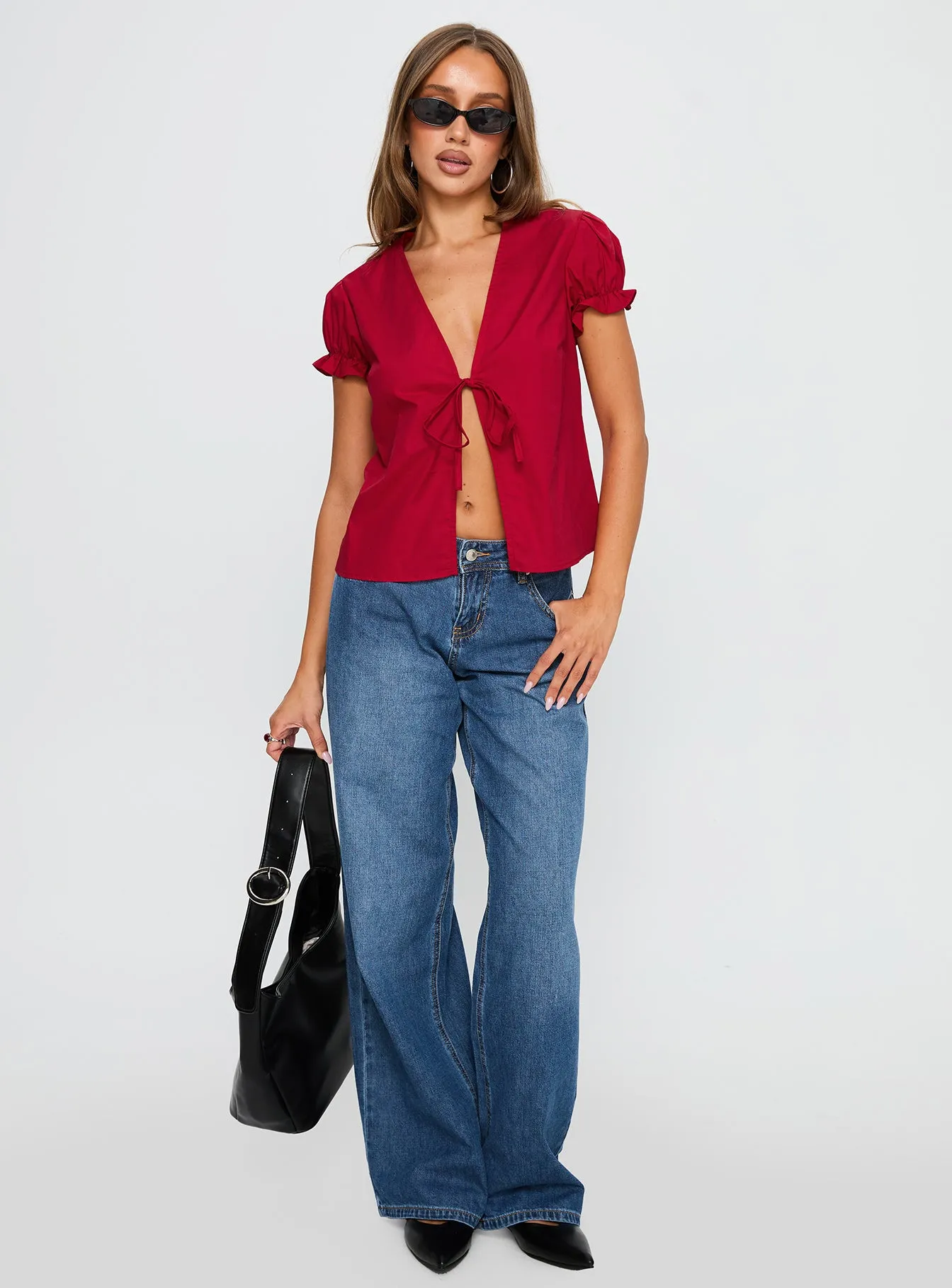 Starstruck Tie Up Top Red sold by Princess Polly product image thumbnail 2