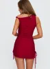 Bella Luna Ruched Mini Dress Red sold by Princess Polly