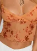 Shepherd Top Orange Floral sold by Princess Polly