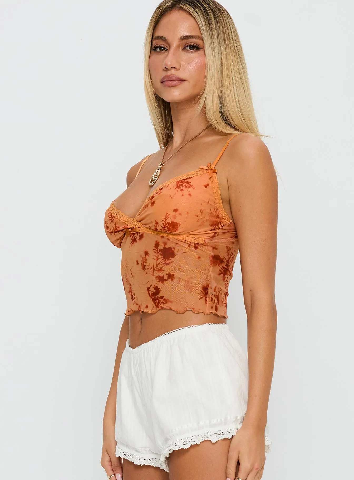 Shepherd Top Orange Floral sold by Princess Polly product image thumbnail 3