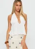 Saddler Halter Top White sold by Princess Polly