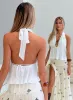 Saddler Halter Top White sold by Princess Polly