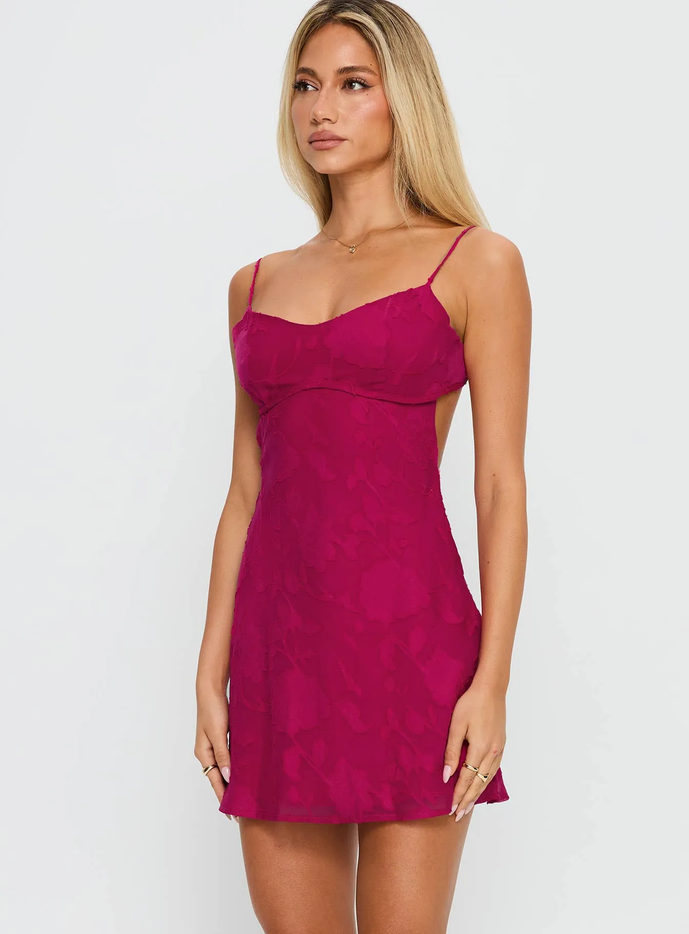 Clemence Mini Dress Hot Pink sold by Princess Polly product image thumbnail 3