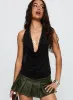 Khoda Studded Halter Top Black sold by Princess Polly