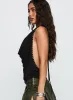 Khoda Studded Halter Top Black sold by Princess Polly