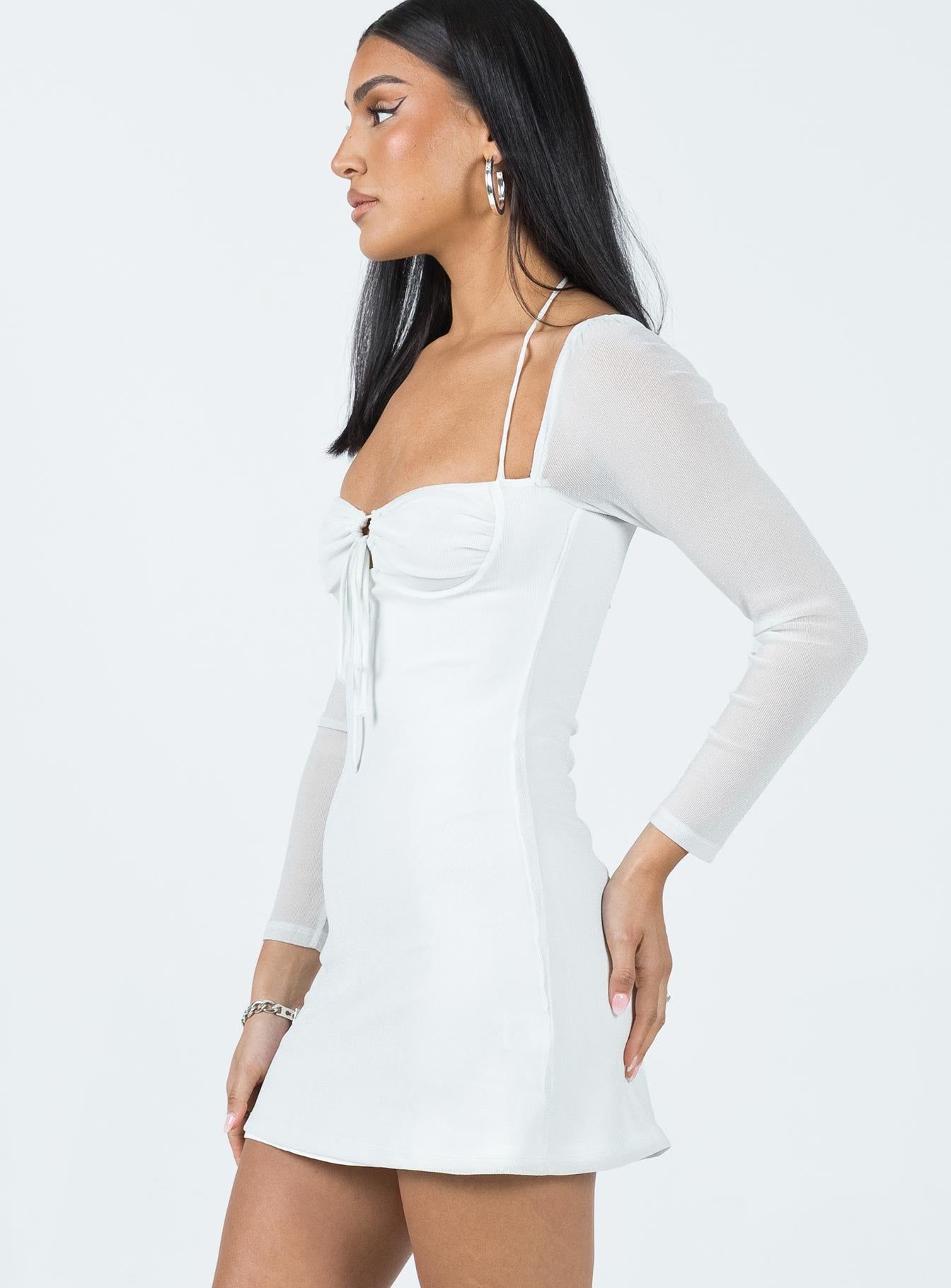 Stassie Mini Dress White sold by Princess Polly product image thumbnail 4