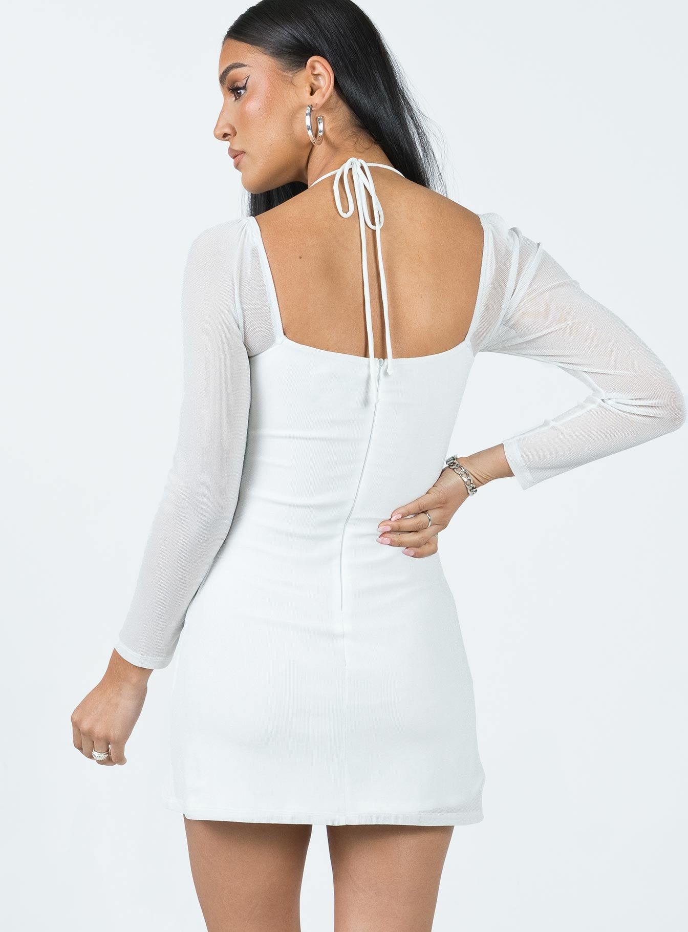 Stassie Mini Dress White sold by Princess Polly product image thumbnail 5