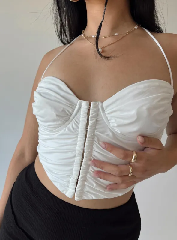 Hunter Corset Top White sold by Princess Polly