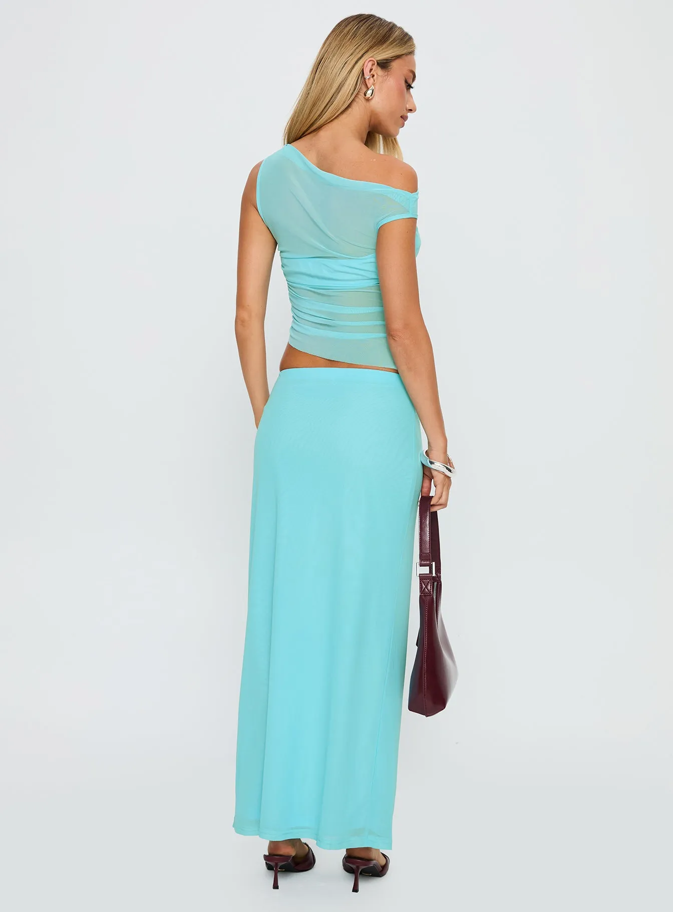 Aristocrat One Shoulder Mesh Set Blue sold by Princess Polly product image thumbnail 5