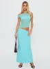 Aristocrat One Shoulder Mesh Set Blue sold by Princess Polly