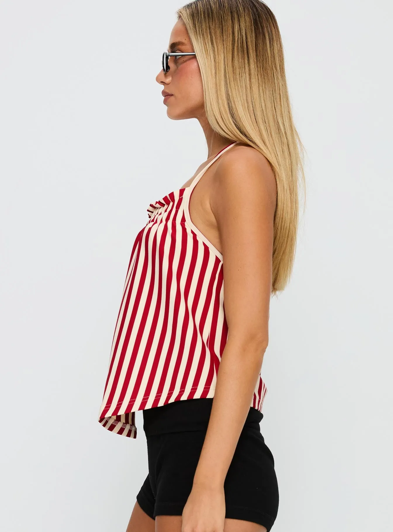 Full Of Flash Top Red Stripe sold by Princess Polly product image thumbnail 4