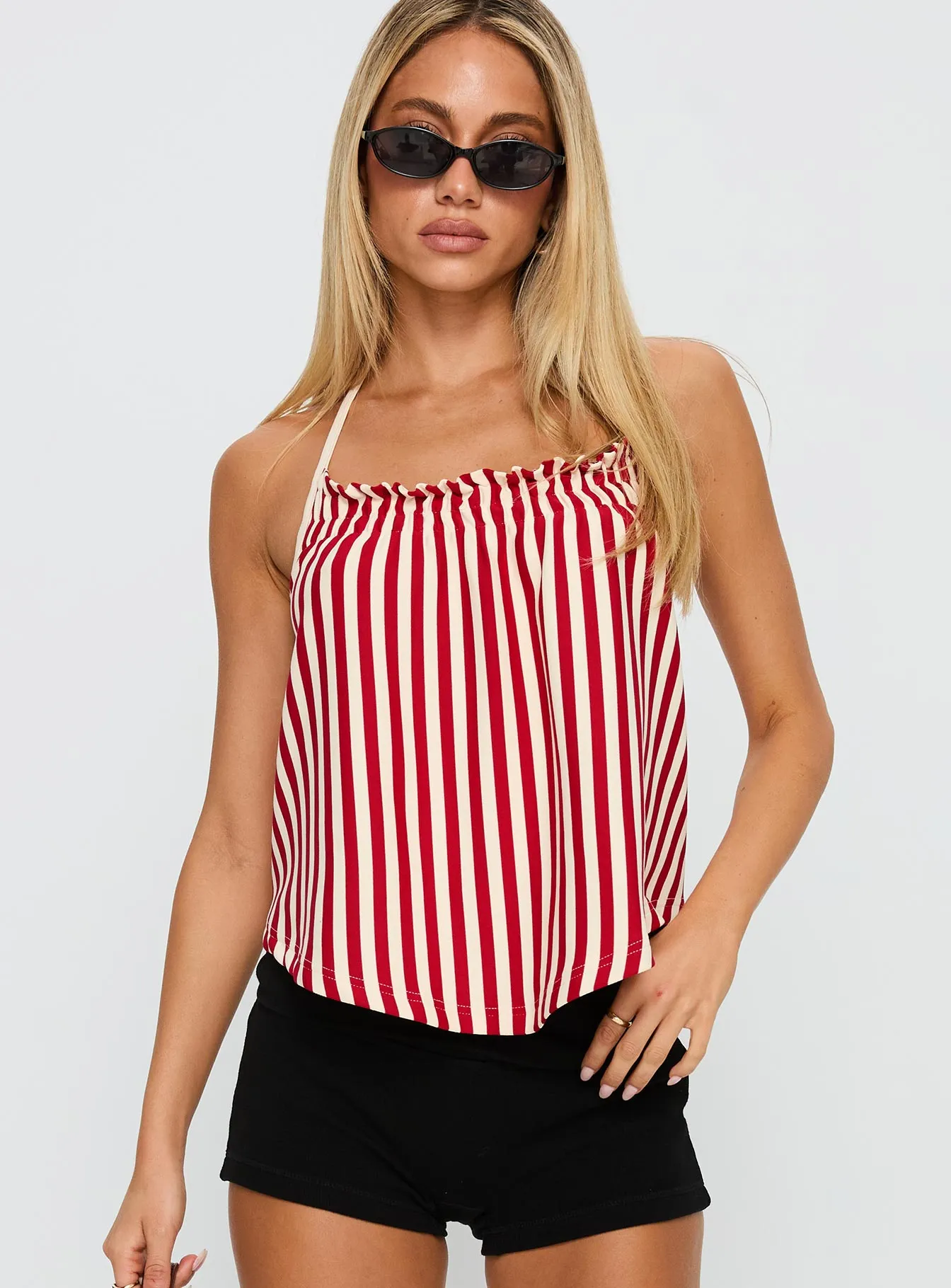 Full Of Flash Top Red Stripe sold by Princess Polly product image thumbnail 2