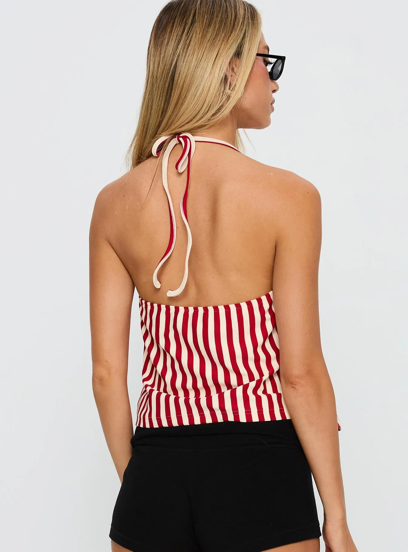 Full Of Flash Top Red Stripe sold by Princess Polly product image thumbnail 5