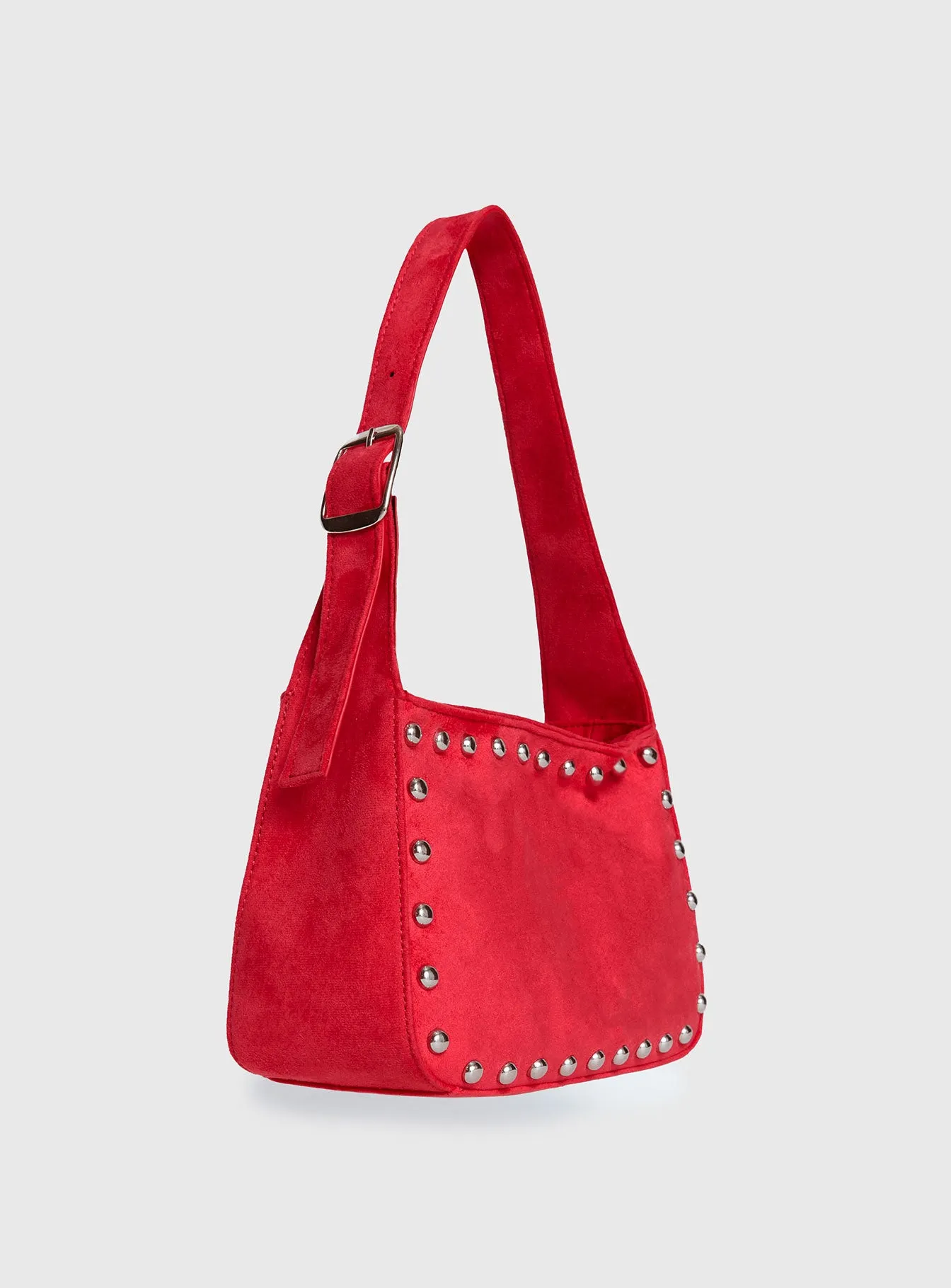 Wistfully Studded Shoulder Bag Red sold by Princess Polly product image thumbnail 4