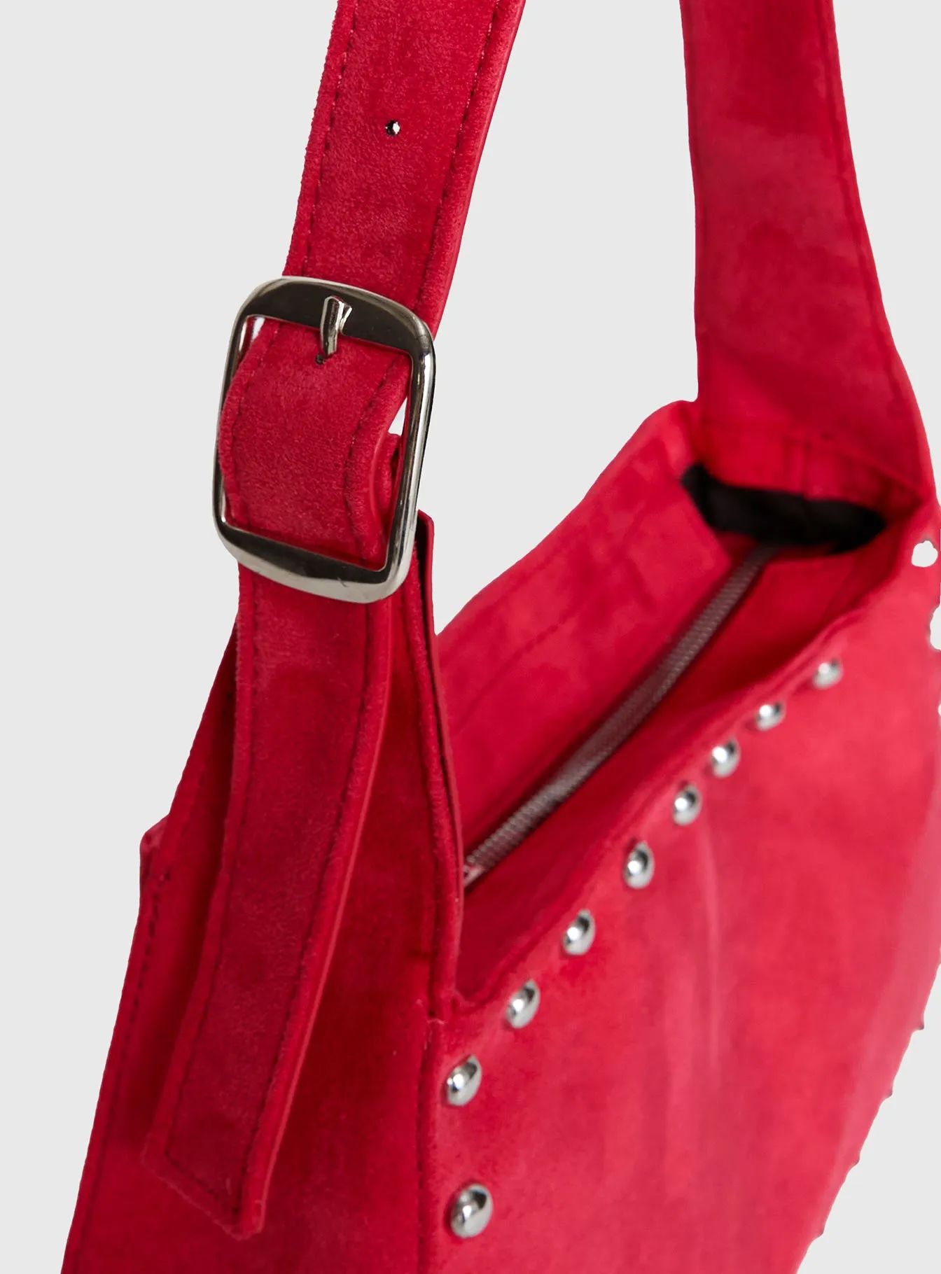 Wistfully Studded Shoulder Bag Red sold by Princess Polly product image thumbnail 5