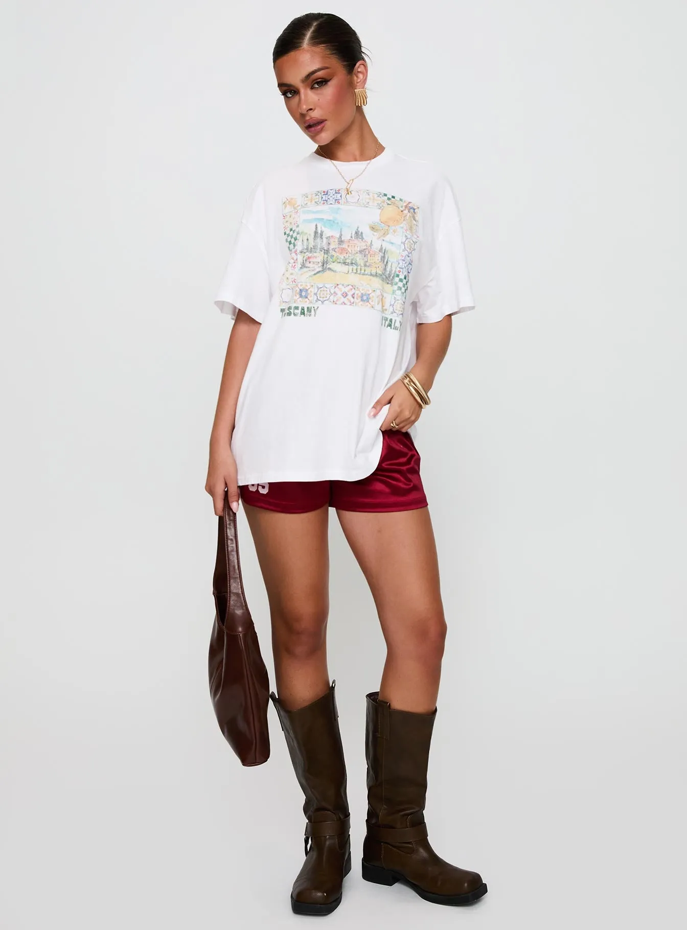 Love From Tuscany Oversized Graphic Top White sold by Princess Polly product image thumbnail 3