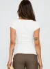 Baseline Scoop Tee White sold by Princess Polly