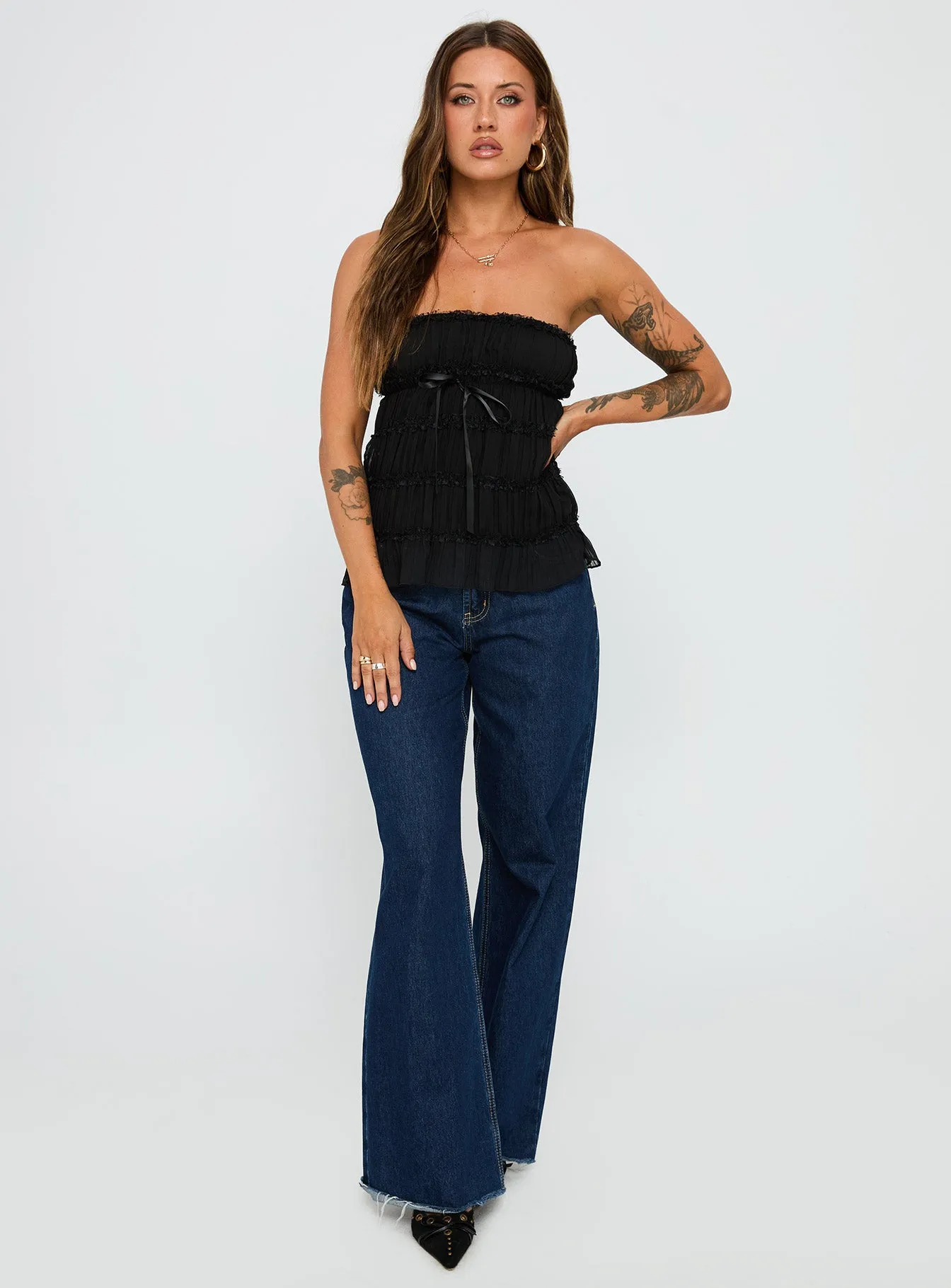 Avelina Strapless Top Black sold by Princess Polly product image thumbnail 3