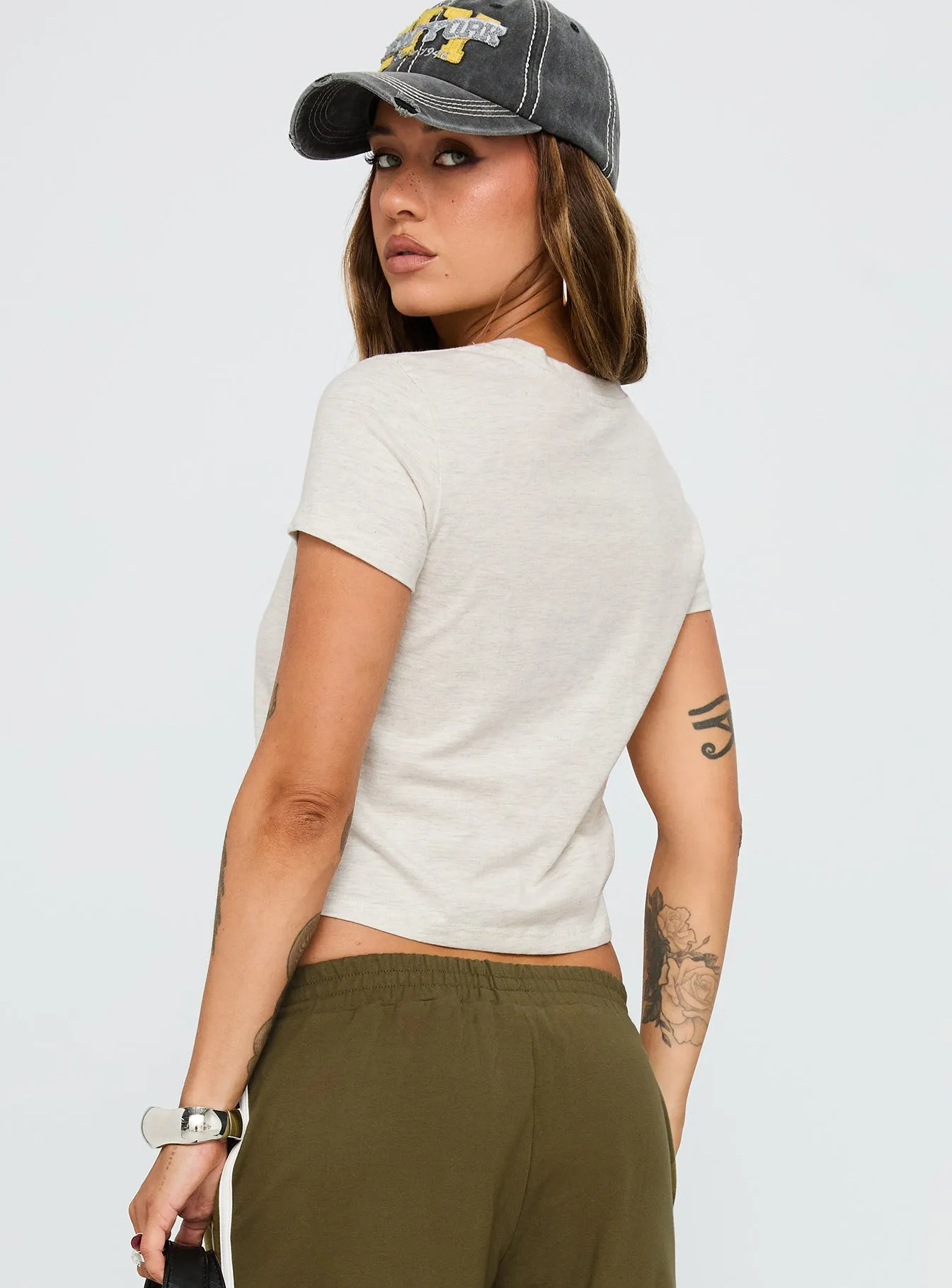 Micah Tee Grey Marle sold by Princess Polly product image thumbnail 4