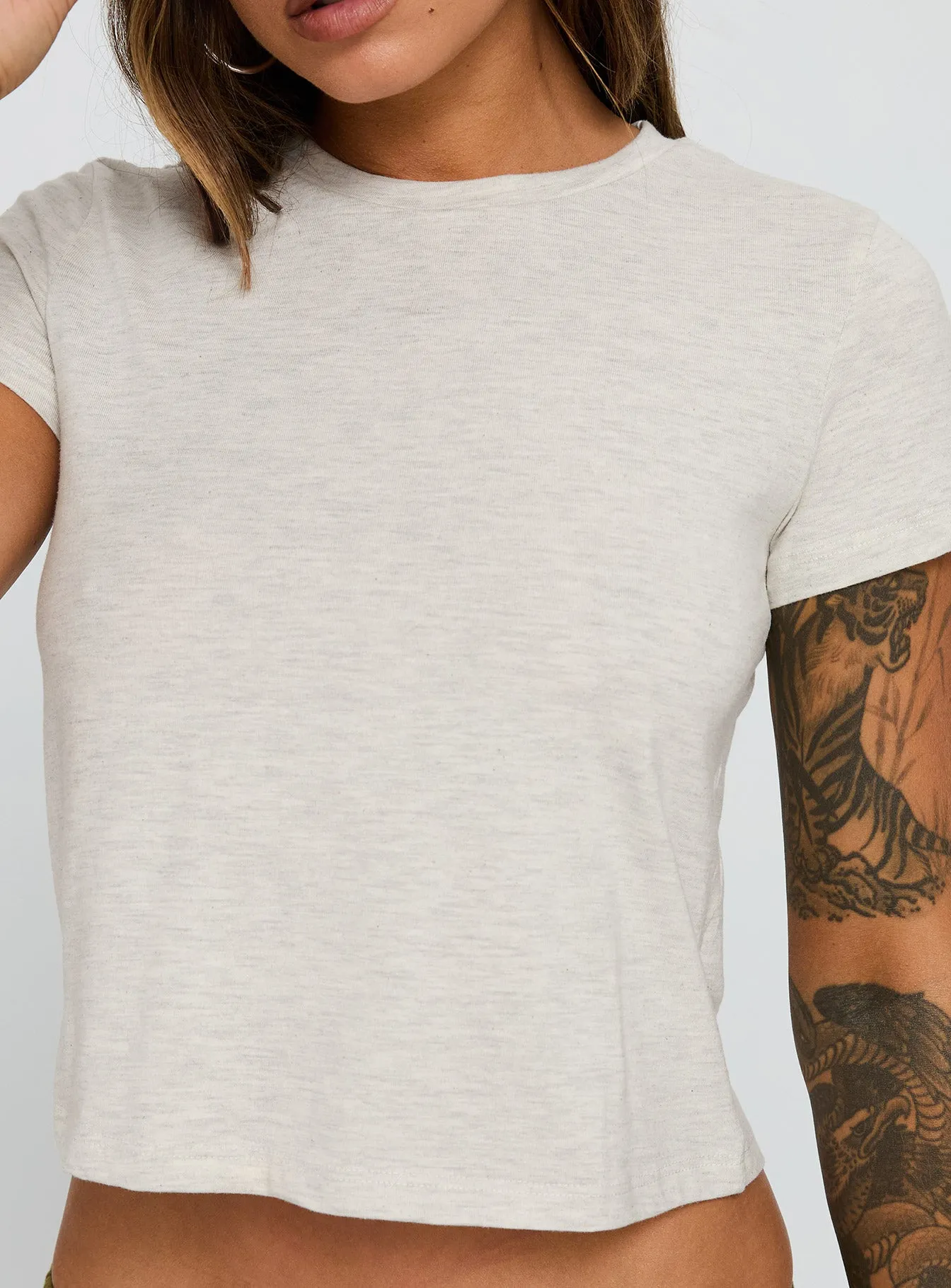 Micah Tee Grey Marle sold by Princess Polly product image thumbnail 5
