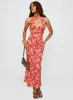 Casablanca Maxi Skirt Red Floral sold by Princess Polly