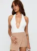 Emmalyne Plunge Neck Bodysuit White sold by Princess Polly