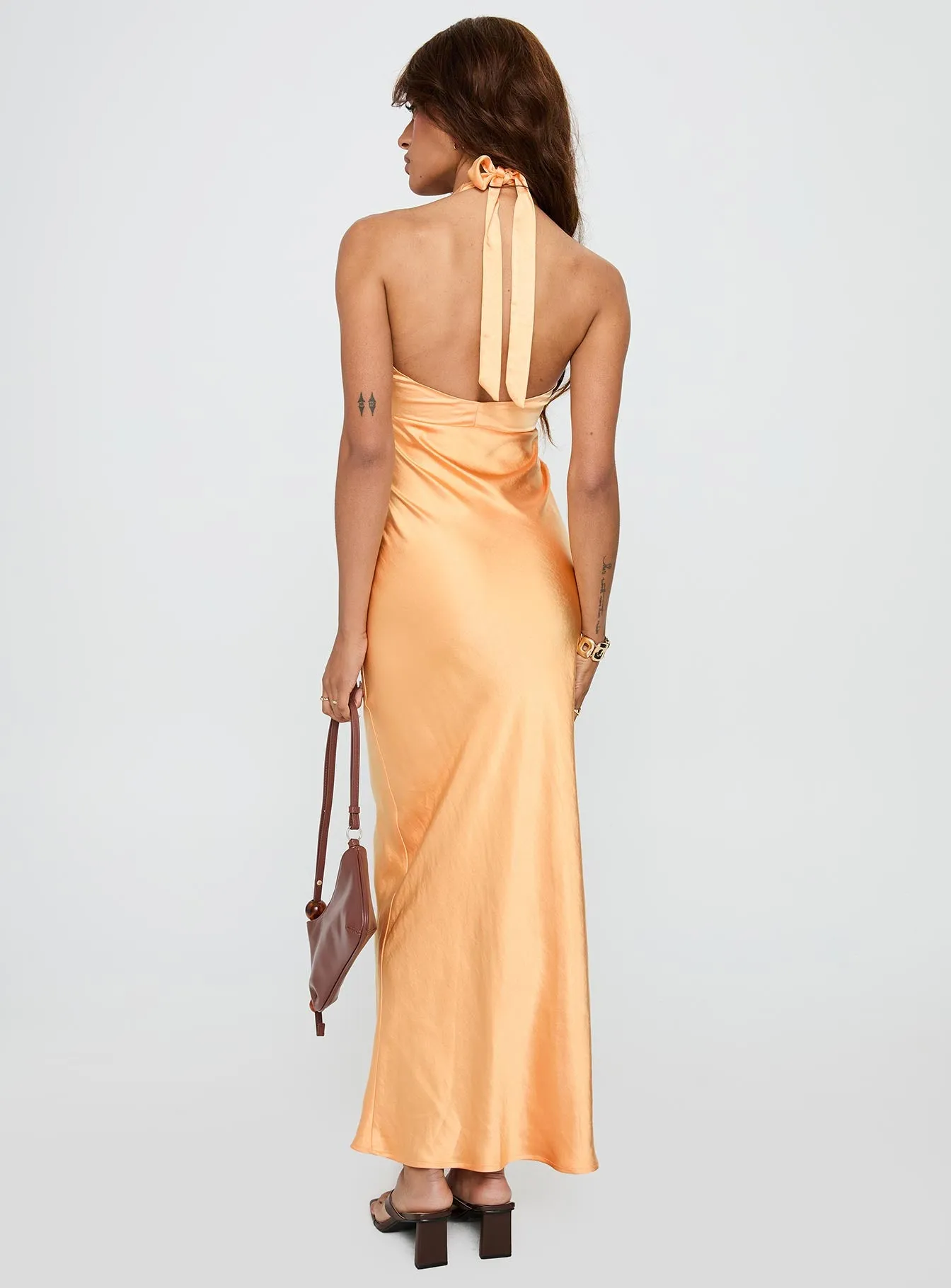 Good For You Halter Maxi Dress Orange sold by Princess Polly product image thumbnail 4