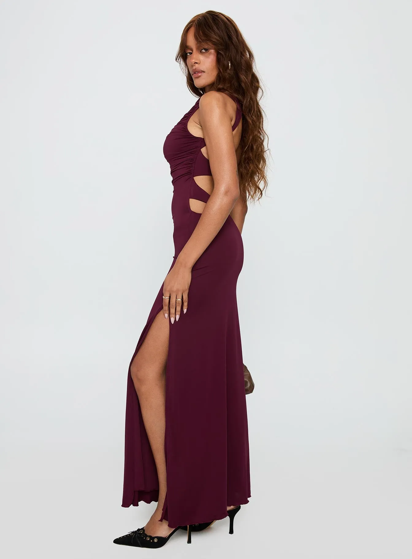 Undeniable Cut Out Maxi Dress Plum sold by Princess Polly product image thumbnail 4
