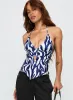 Averee Halter Top Zebra sold by Princess Polly