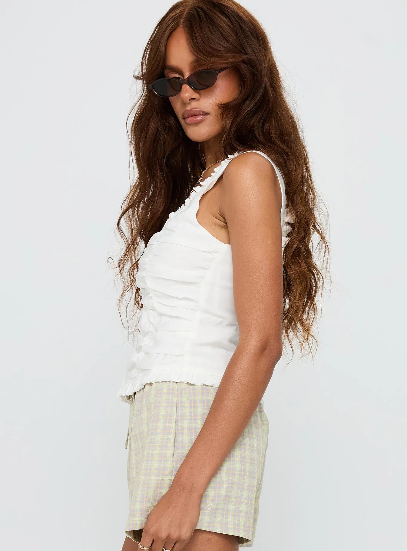 Almeda Button Up Top White sold by Princess Polly product image thumbnail 4
