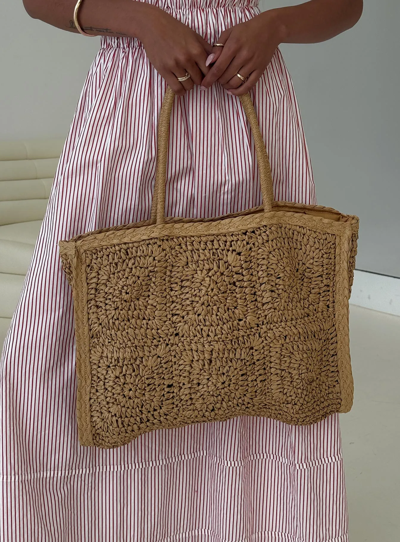 Love Like This Straw Tote Bag Tan sold by Princess Polly
