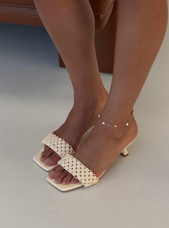 Billini Michelle Heels Bone sold by Princess Polly