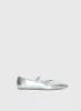 Billini Haruna Ballet Flats Silver Metallic sold by Princess Polly