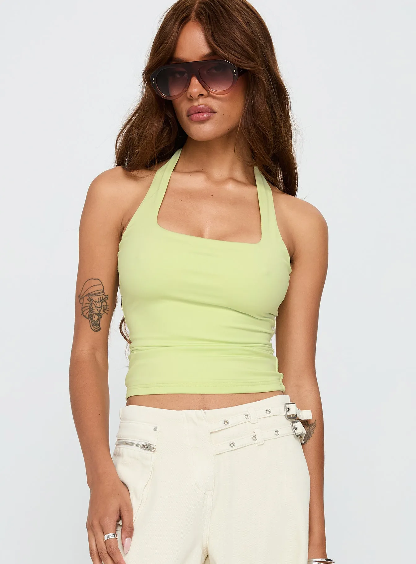 Assumptions Halter Top Sage sold by Princess Polly product image thumbnail 2