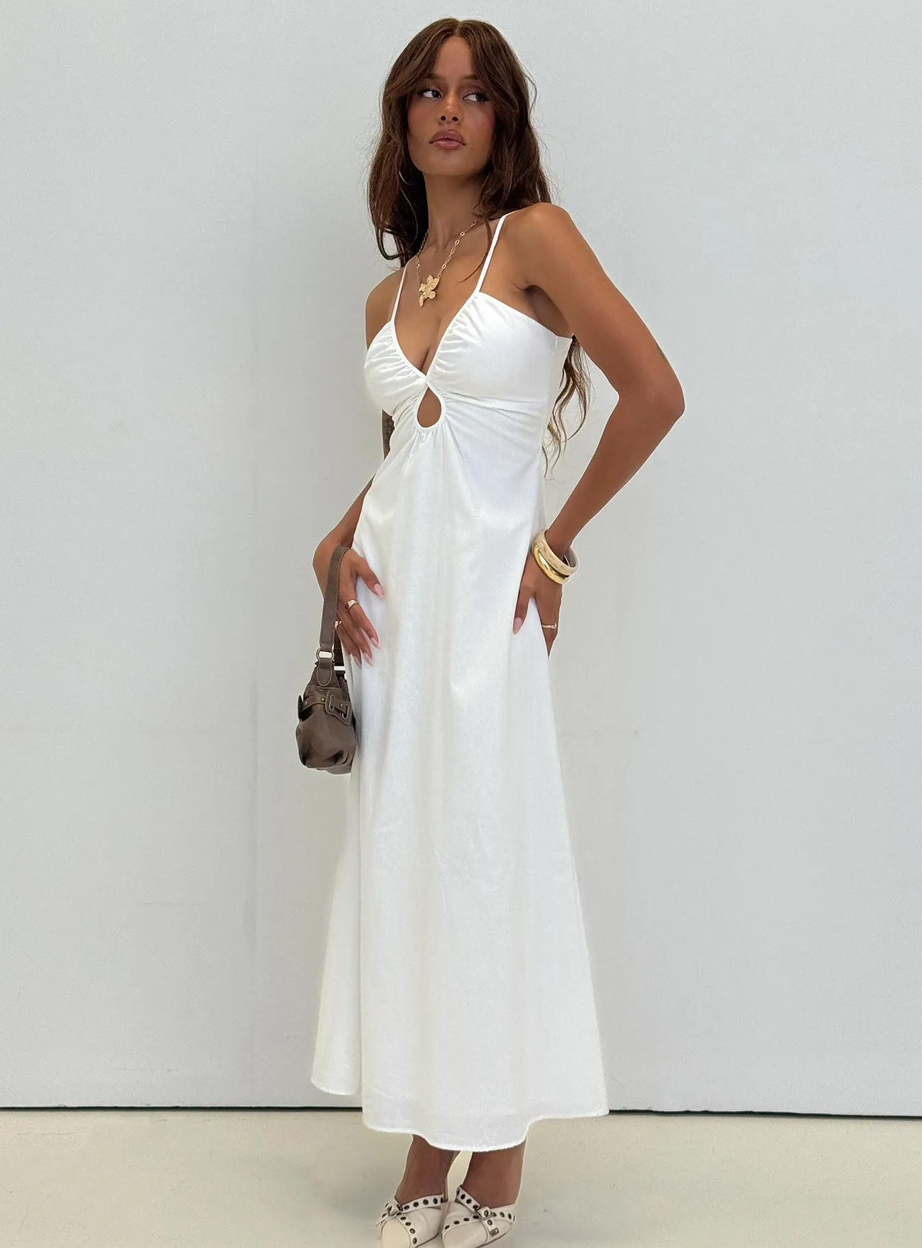 Harkonnen Maxi Dress White sold by Princess Polly