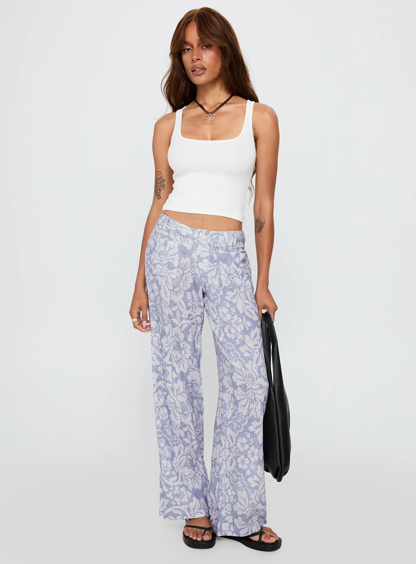 Vendi Low Rise Pant Lilac Floral sold by Princess Polly product image thumbnail 3