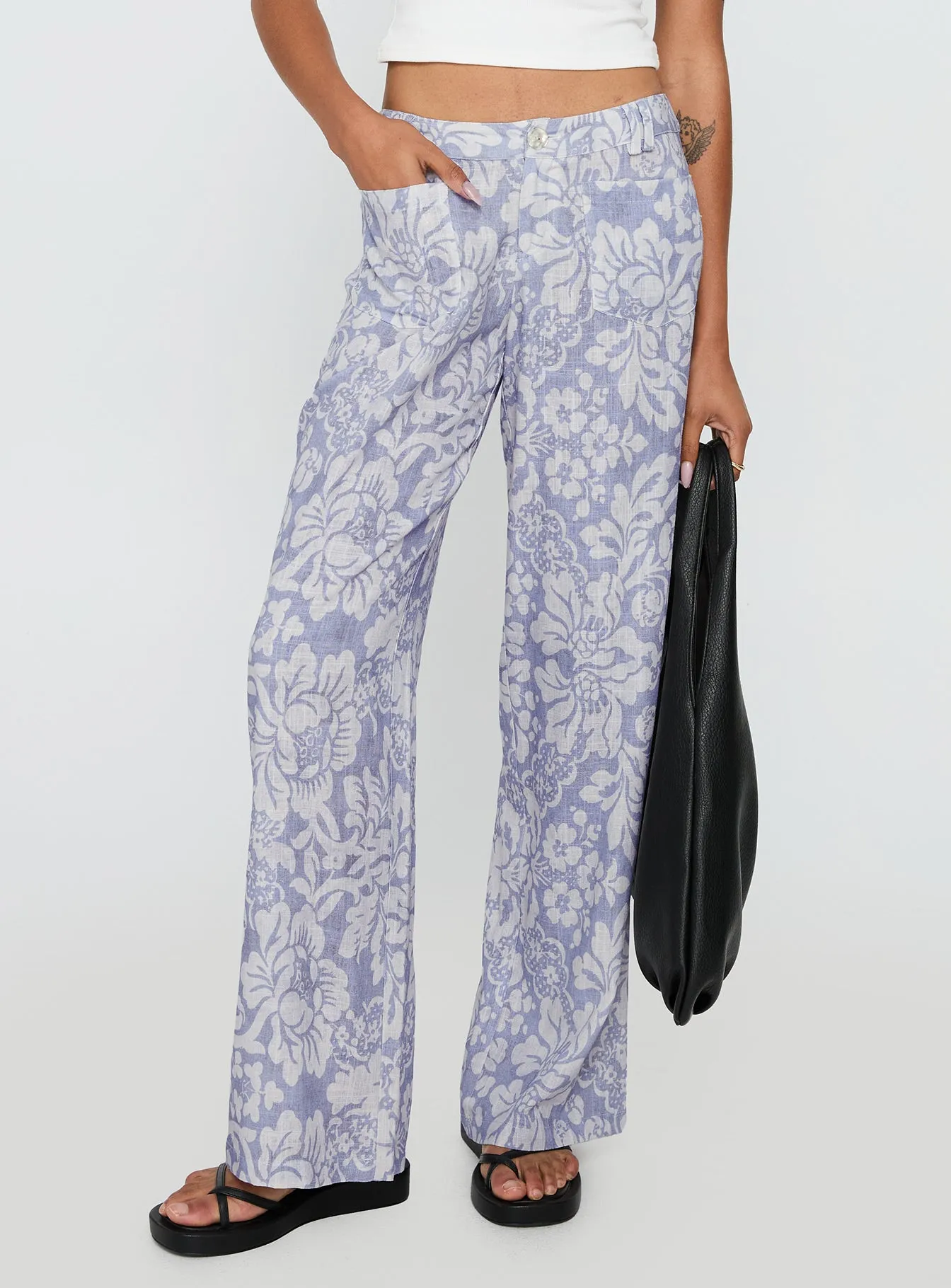 Vendi Low Rise Pant Lilac Floral sold by Princess Polly product image thumbnail 2