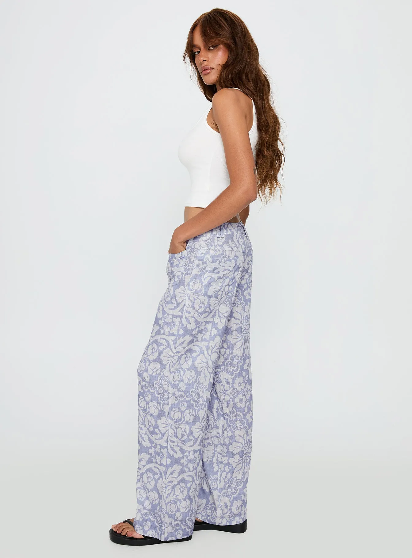 Vendi Low Rise Pant Lilac Floral sold by Princess Polly product image thumbnail 4