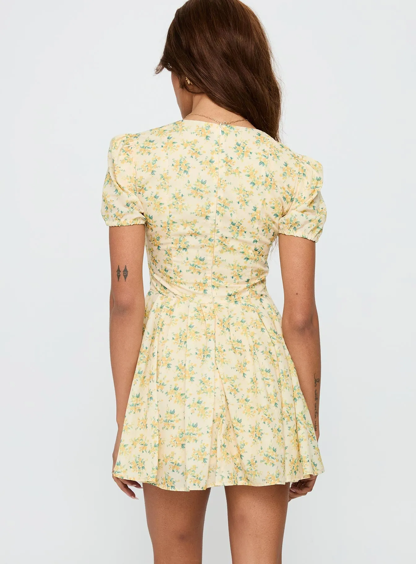 Ethelyn Mini Dress Yellow Floral sold by Princess Polly product image thumbnail 5