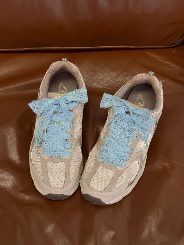 Masonne Lace Shoelaces Blue sold by Princess Polly