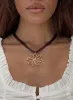 Sylvee Pendant Necklace Brown / Gold sold by Princess Polly