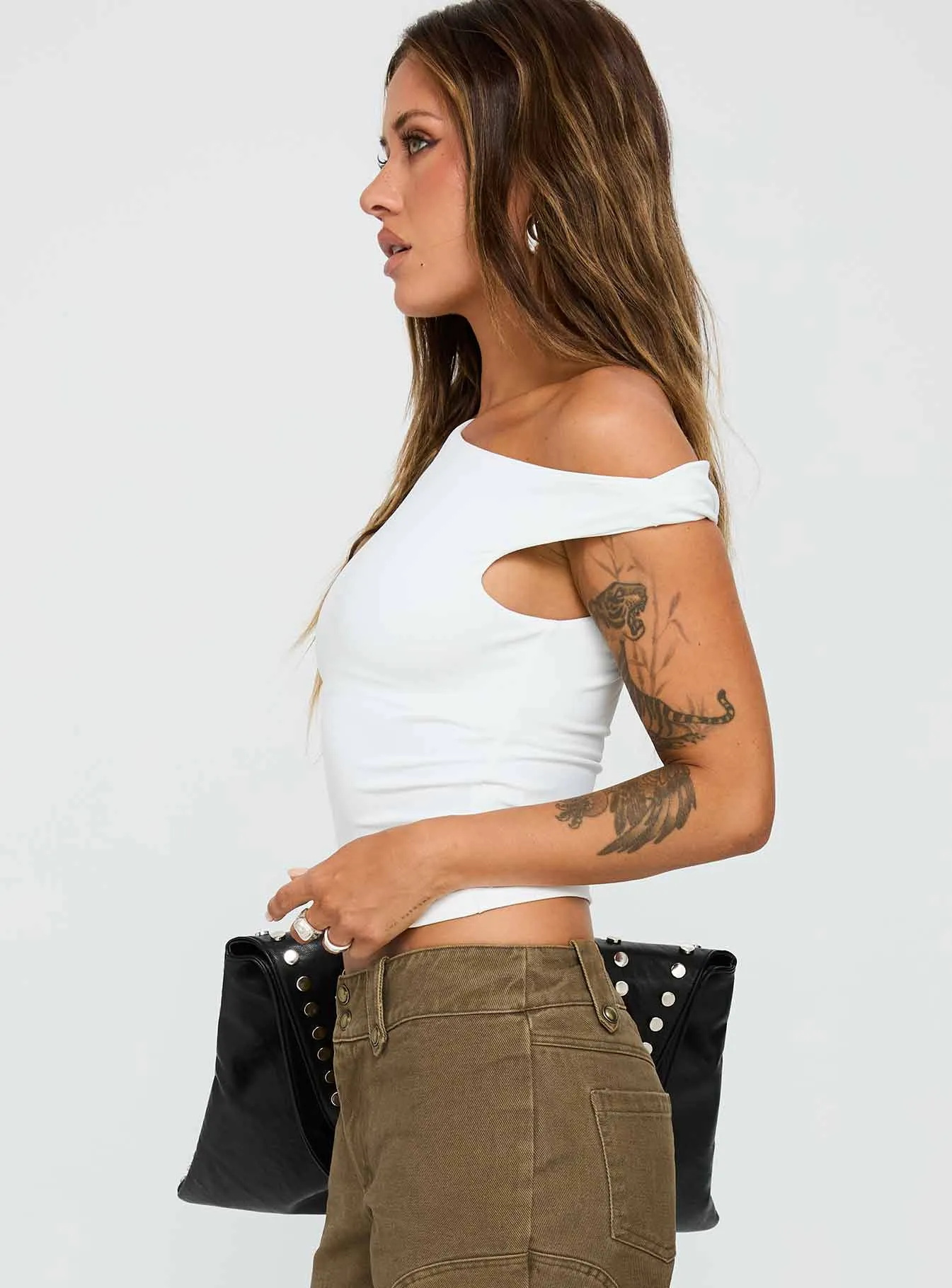 Danza Top White sold by Princess Polly product image thumbnail 4