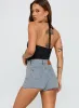 Make My Day Mid Rise Denim Skort Light Wash sold by Princess Polly