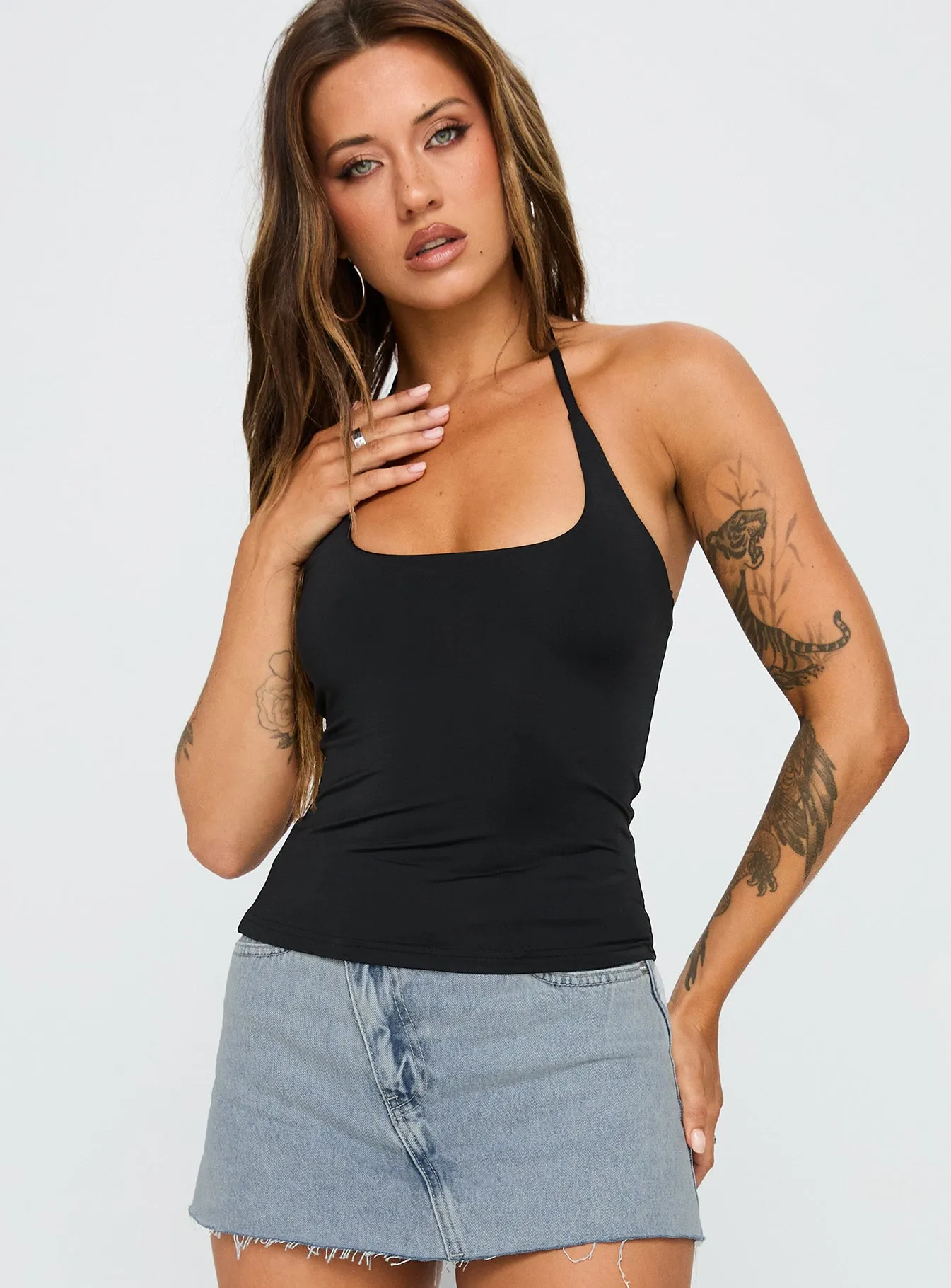 Ezekiel Nylon Top Black sold by Princess Polly product image thumbnail 2