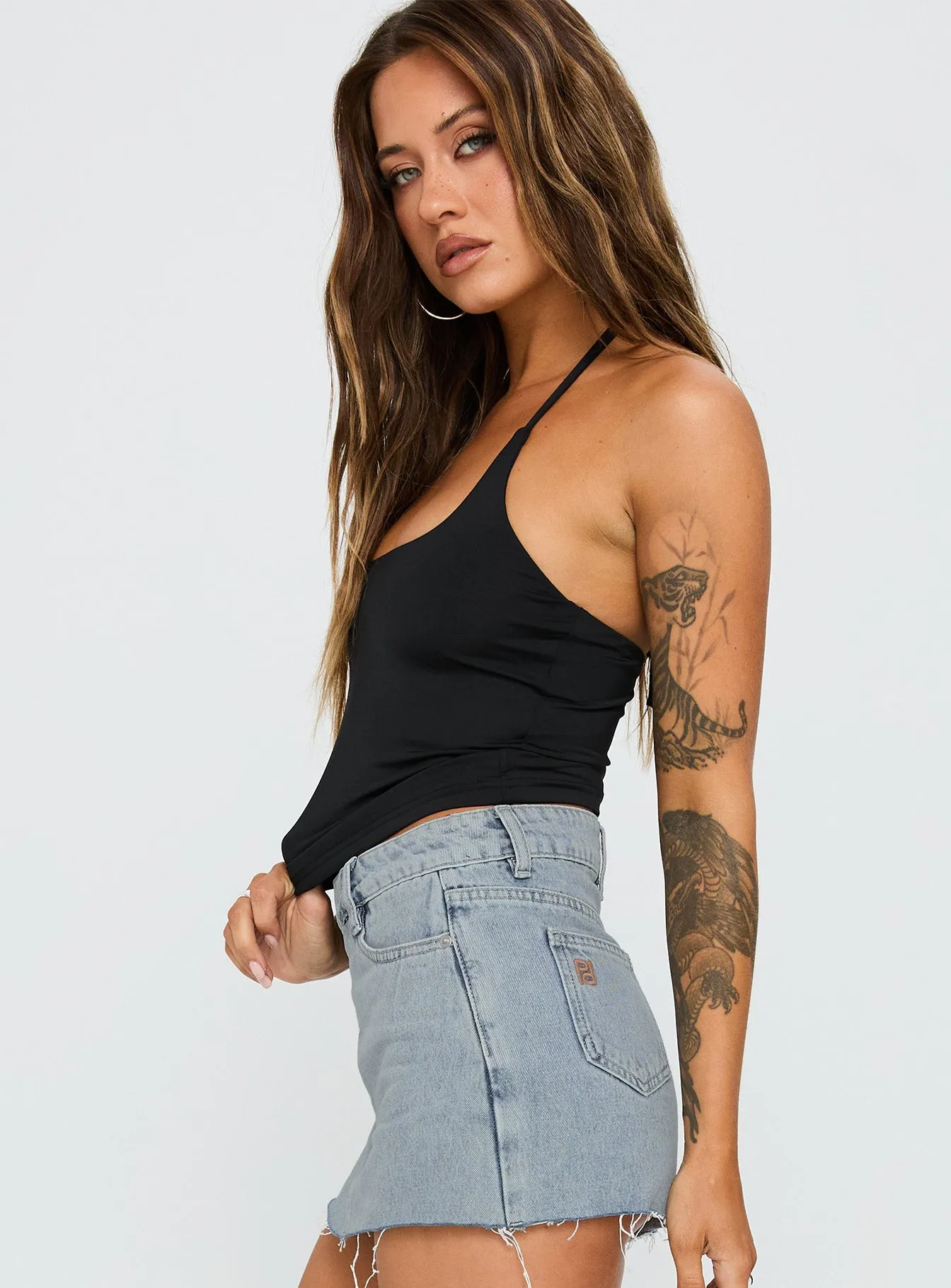 Ezekiel Nylon Top Black sold by Princess Polly product image thumbnail 4