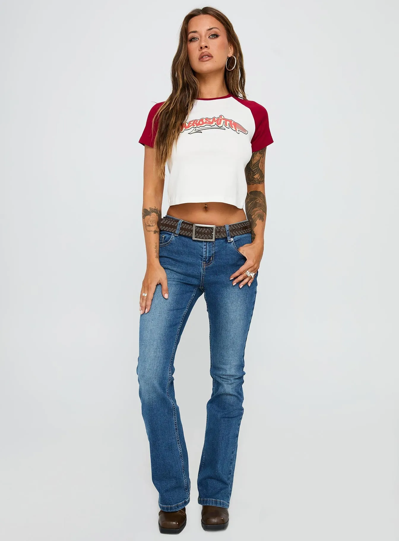 Let Rock Rule Graphic Top White / Red sold by Princess Polly product image thumbnail 2