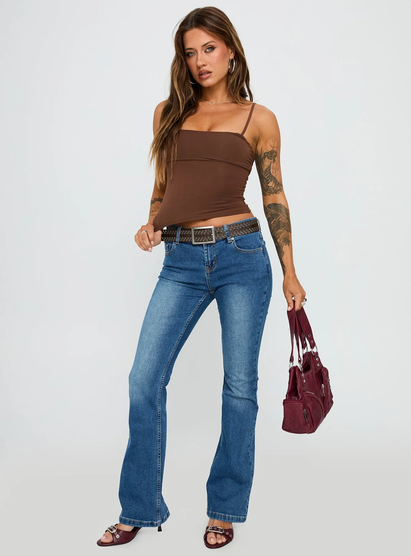 Race My Mind Top Chocolate sold by Princess Polly product image thumbnail 2