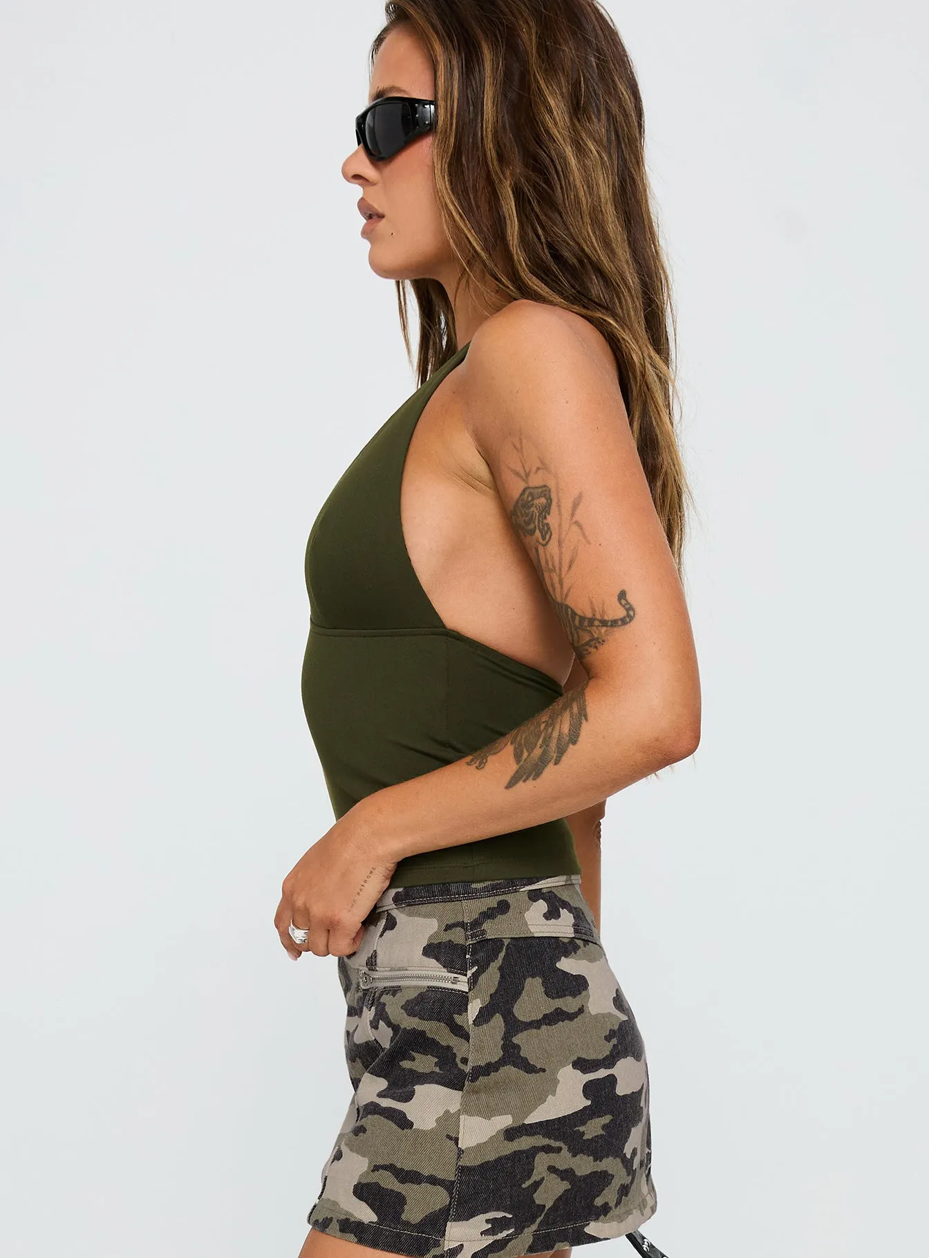 Impress Me Halter Top Green sold by Princess Polly product image thumbnail 4